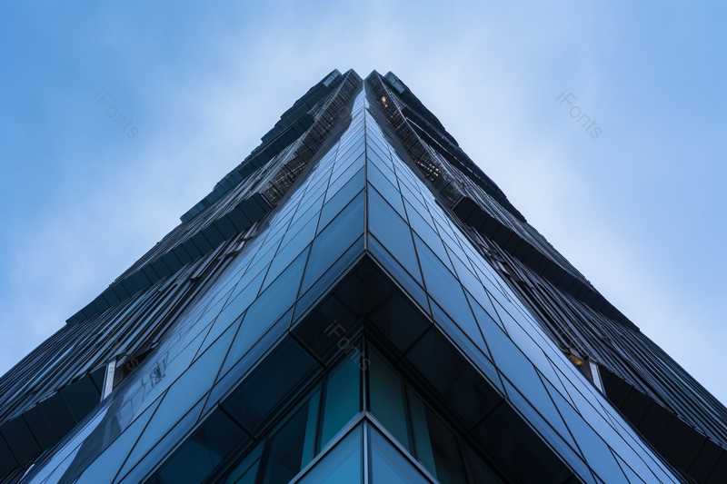 实拍仰视蓝天下写字楼一角摄影背景,高清,摄影图,摄影图片,图片大全,摄影图免费下载